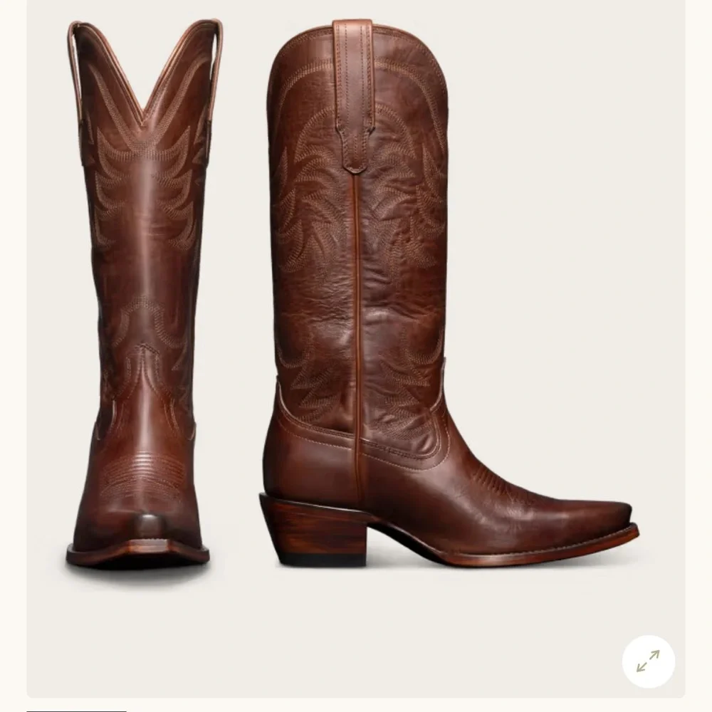 Tecovas Brown Heeled Boots Western Style - Picture 2 of 9